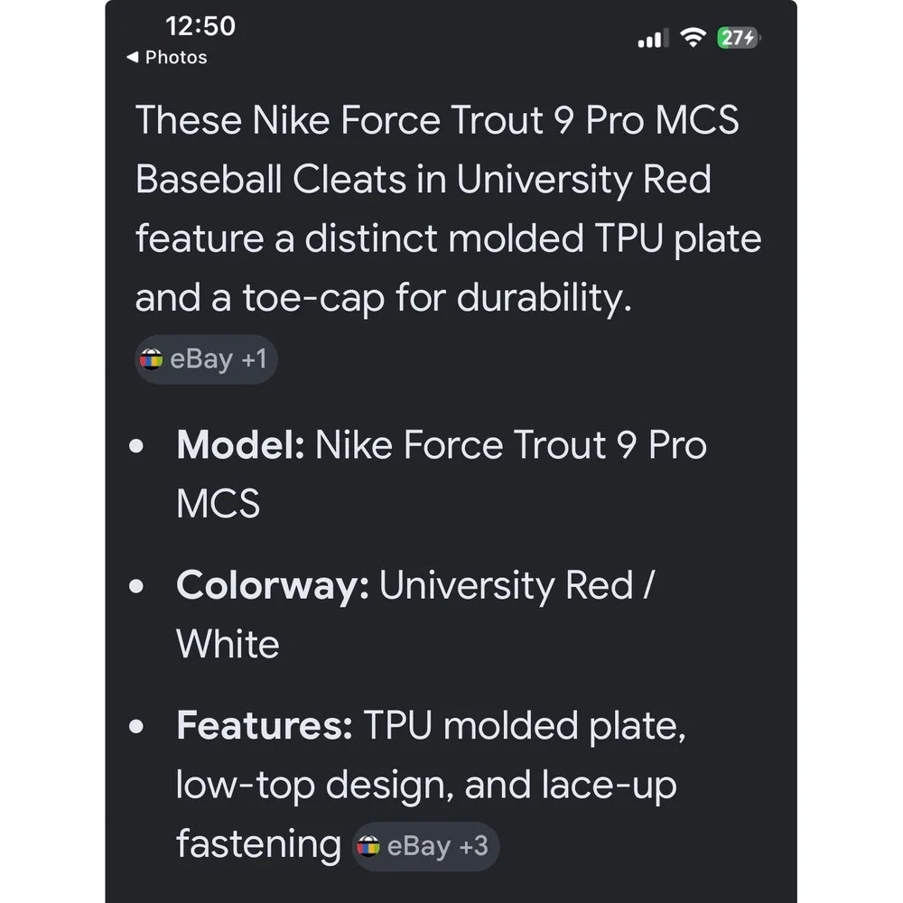 Nike Force Trout 9 Pro Cleats  University Red White FB2908-600 Mens 7